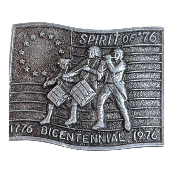 Spirit Of 76 1776 Bicentennial 1976 Belt Buckle Revolutionary Marching Band VTG - Picture 2 of 5